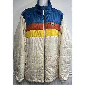 LL Bean Womens 3X Plus Mountain Classic Colorblock Quilted Puffer Coat Jacket
